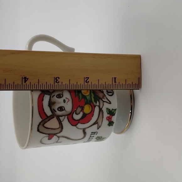 Lefton Vintage coffee Christmas Mug Mouse with Christmas Tree Santa - Picture 8 of 8